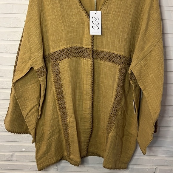 Maurie and Eve Yellow Cotton Boho Run with Me Mini Dress, Women’s Size 6 - Picture 5 of 13